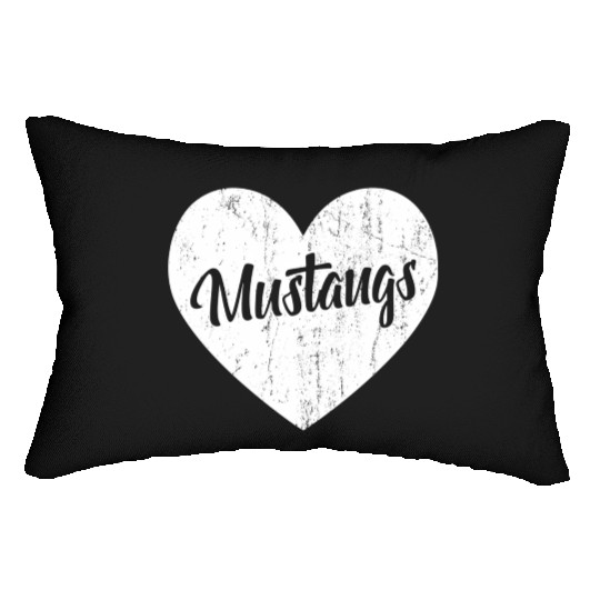 Mustangs School Sports Fan Team Spirit Mascot He Lumbar Pillows