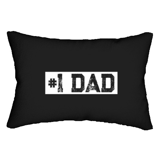 Mens 1 Dad Number One Dad Father'S Day Lumbar Pillows