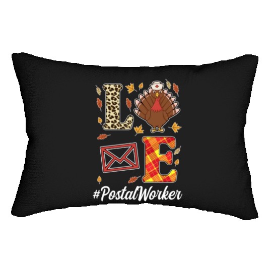 Great Postal Worker Thanksgiving Outfit Lumbar Pillows