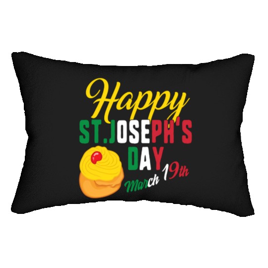 Happy St Josephs Day Jesus Catholic Religious Marc Lumbar Pillows