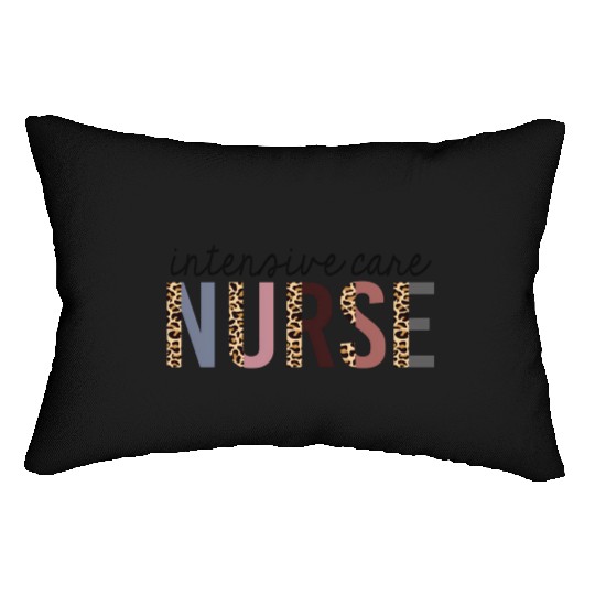 Intensive Care Nurse Leopard Print Icu Nursing Sch Lumbar Pillows