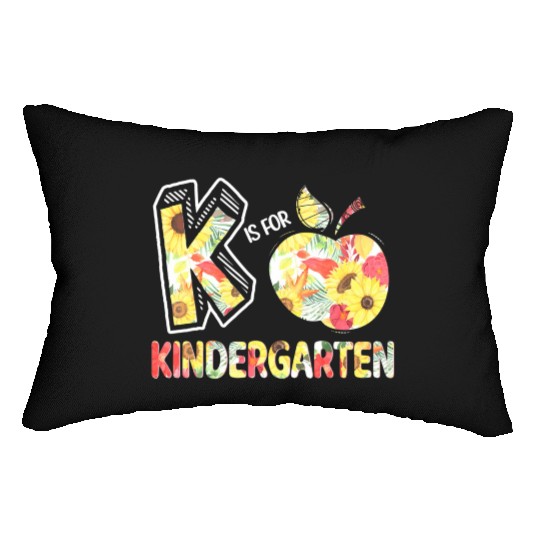 K Is For Kindergarten Teacher Back to School Kinde Lumbar Pillows