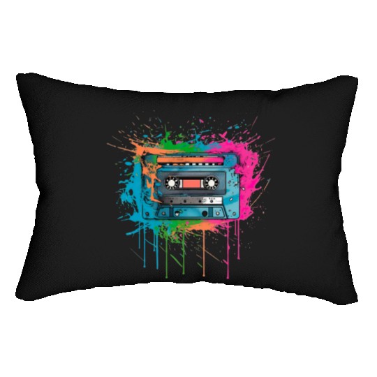 Cassette music 80s pop style For all, who love Lumbar Pillows