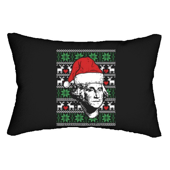 Ugly George Washington Patriotic President Lumbar Pillows