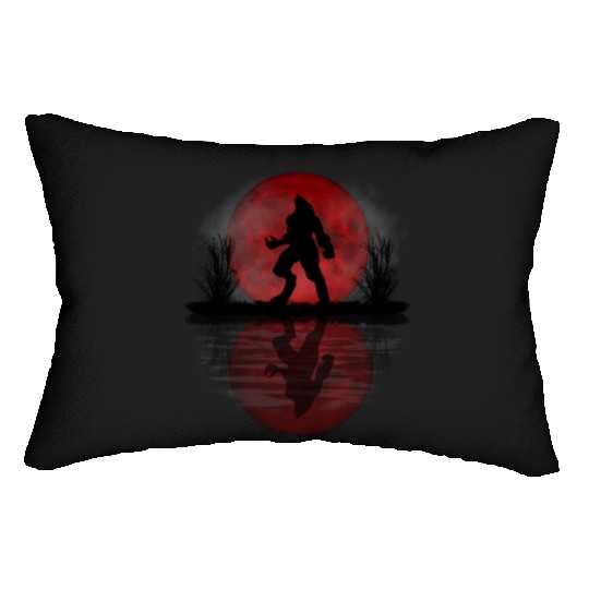 Werewolf Under A Full Blood Moon Howling Lumbar Pillows