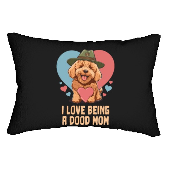 I Love Being A Doodle Mom Goldendoodle Dog Mom Lumbar Pillows