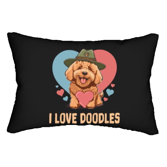 I Love Doodles Goldendoodle Dog Lover Doodle Mom Lumbar Pillows
