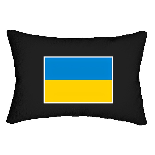 Ukraine Flag With Ukrainian National Colors Lumbar Pillows