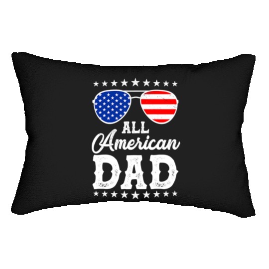 4th Of July Patriotic American Dad Us Lumbar Pillows