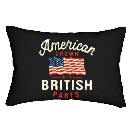 American Grown with British Parts Patriotic Nation Lumbar Pillows