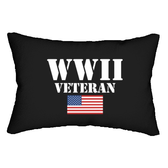 American Patriot Wwii Veteran Military World War 2 Lumbar Pillows