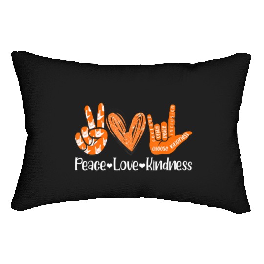 Peace Love Kindness I Love You Sign Language Anti Lumbar Pillows