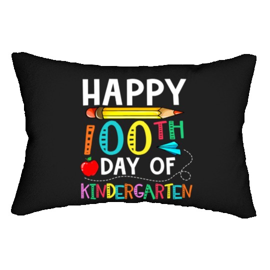 100 Days Of Kindergarten Happy 100Th Day Of School Lumbar Pillows