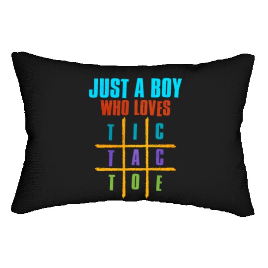 Just A Boy Who Loves Tic Tac Toe Lumbar Pillows