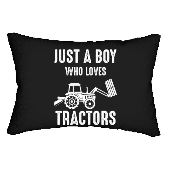 Just A Boy Who Loves Tractors Farm Boys Lumbar Pillows