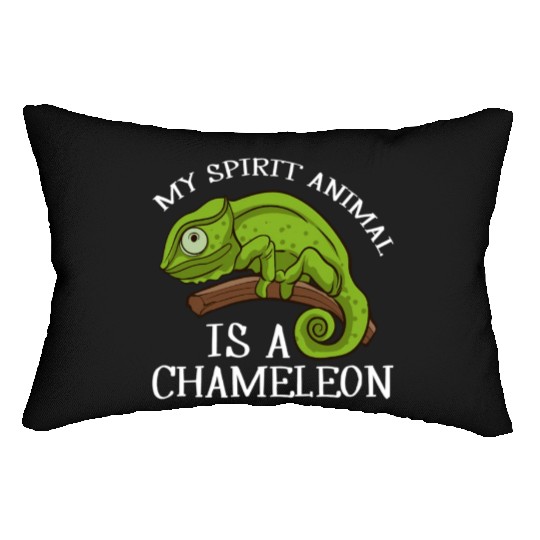 My Spirit Animal Is A Chameleon Lizard Chameleon Lumbar Pillows