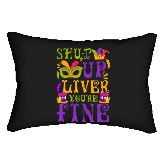 Mardi Gras New Orleans Fool Music Lumbar Pillows