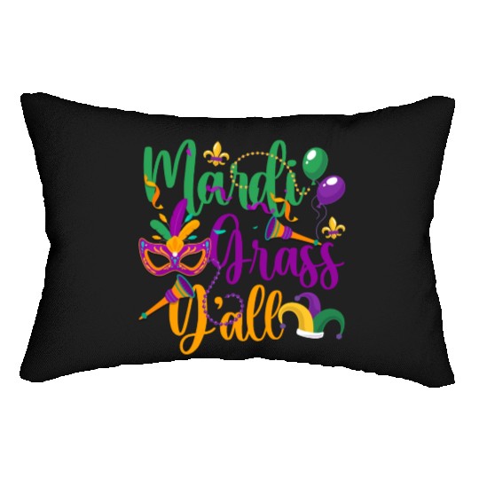 Carnival New Orleans Celebrate Tuesday Lumbar Pillows