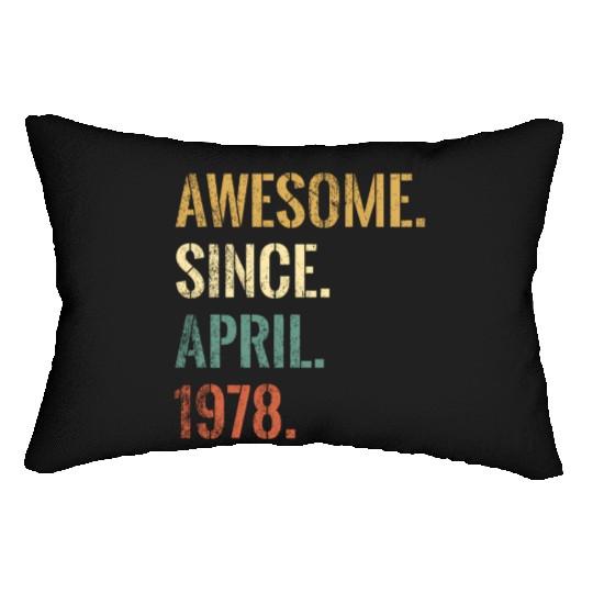 44Th 44 Awesome Since April 1978 Lumbar Pillows