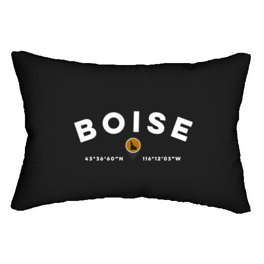 Boise Idaho Id Map Lumbar Pillows