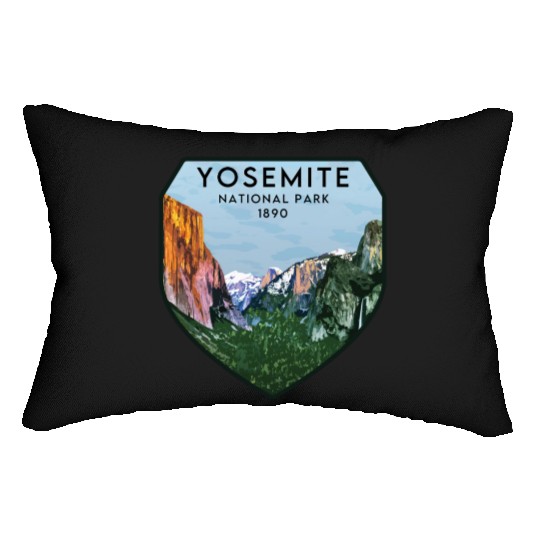 yosemite national park Lumbar Pillows