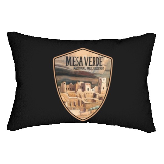 mesa verde national park Lumbar Pillows