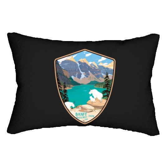 Banff national park Lumbar Pillows
