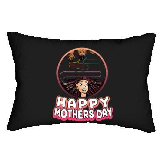 mothers Day - hide and seek childhood game at home Lumbar Pillows