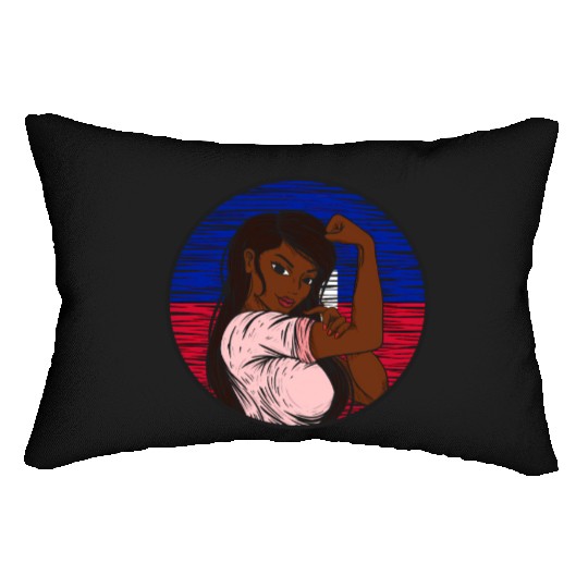 Patriotic Haitian Flag Haiti Proud Haitian Lumbar Pillows