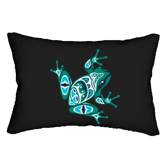 Native American Indian Style Frog Pacific Northwes Lumbar Pillows