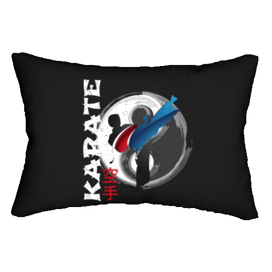Martial Side Kick Ying Yang Karate Lumbar Pillows