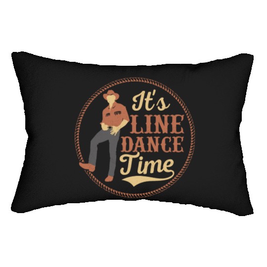 It's Line Dance Time Country Music Western Lumbar Pillows