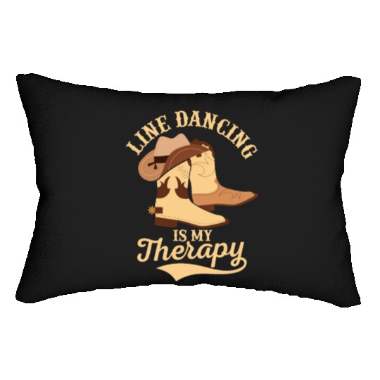 Line Dancing Is My Therapy Western Country Music Lumbar Pillows