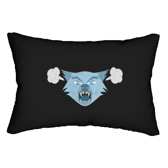 Angry Wolf Lumbar Pillows