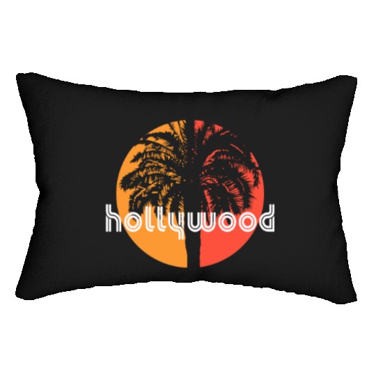 Hollywood California Artistic Vacation Souvenir Lumbar Pillows