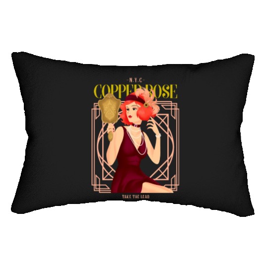 Nyc Copper Rose The Great Gatsby Lumbar Pillows