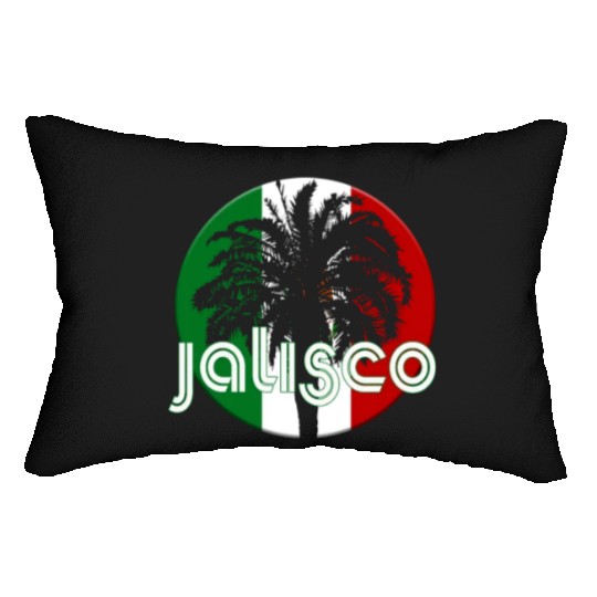 Jalisco Mexico Flag Native Palm Tree Mexican Lumbar Pillows