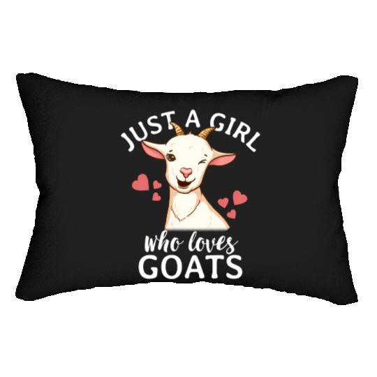 Goat Just A Who Loves Goats Farmer Goat Mom Lumbar Pillows