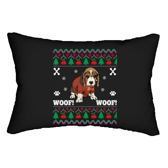 Dog Ugly Woof Beagle Lumbar Pillows