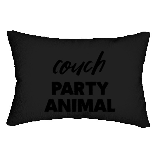 Couch Party Animal Quote Lumbar Pillows