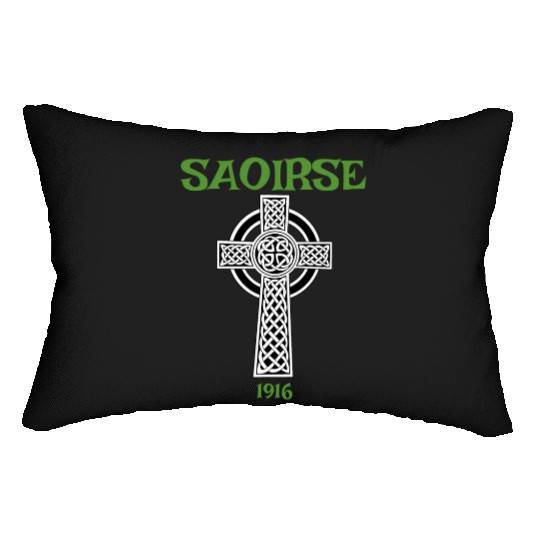 Saoirse Meaning Freedom Irish Republican With Celt Lumbar Pillows