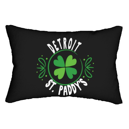 Detroit St PatricDay St Paddys 313 Area Code Lumbar Pillows