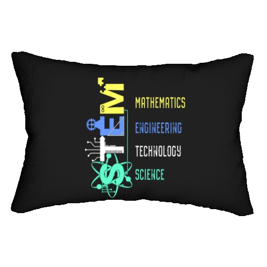 Stem Teacher Science Technology Engineer Math Lumbar Pillows