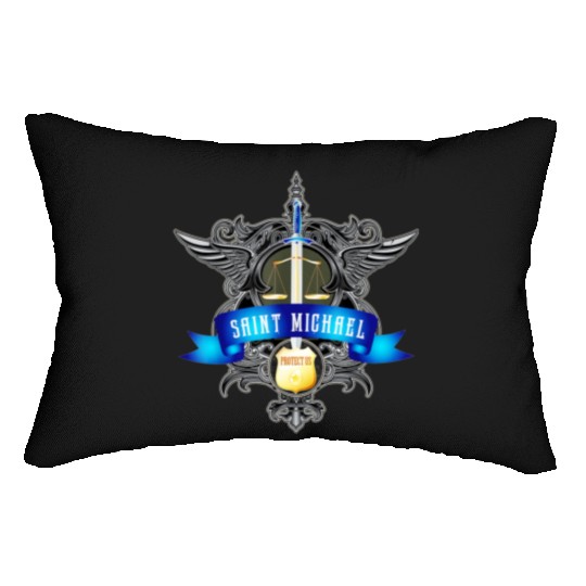 Saint Michael Patron Saint of Police Officers Lumbar Pillows