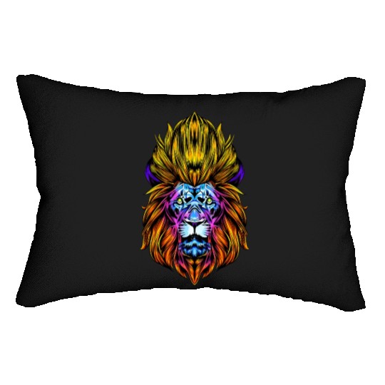 Horoscope lion head astrology as a star sign lion Lumbar Pillows