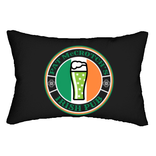 Pat Mccrotch'S Irish Pub Green Beer St Patric Day Lumbar Pillows