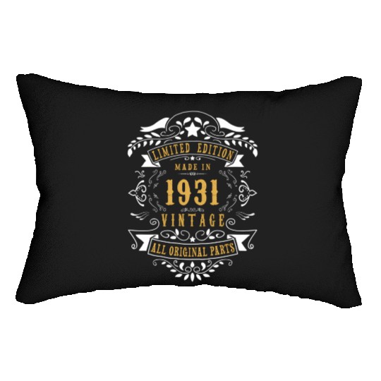 89 Made In 1931 89Th Anniversary Lumbar Pillows