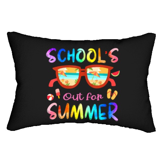 Schools Out For Summer Last Day Of School Teacher Lumbar Pillows