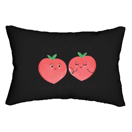 Sweet As A Georgia Peach Cute Funny Southern Lumbar Pillows