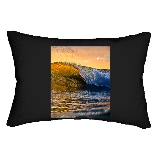 Ocean waves Lumbar Pillows